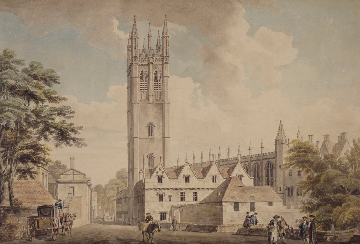 Magdalen Bridge And Tower, Oxford, 1768-1772 av Michael Rooker