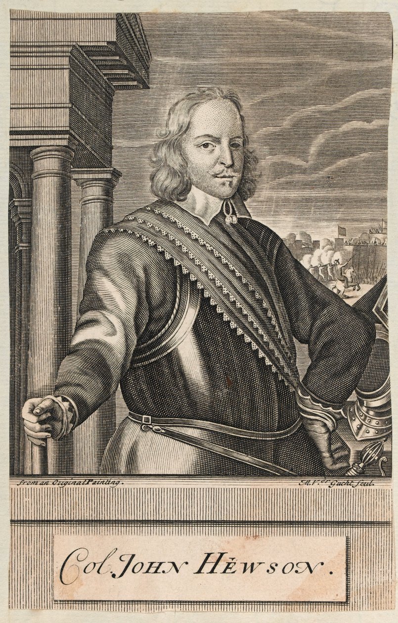 Oberst John Hewson, ca. 1647 (gravering) av Michael Vandergucht
