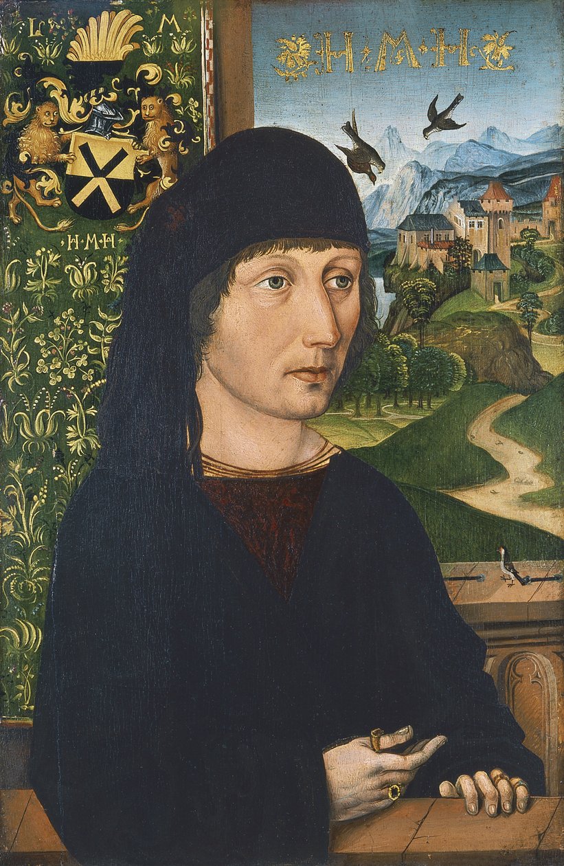 Portrett av Levinus Memminger, ca 1485 av Michael Wolgemut