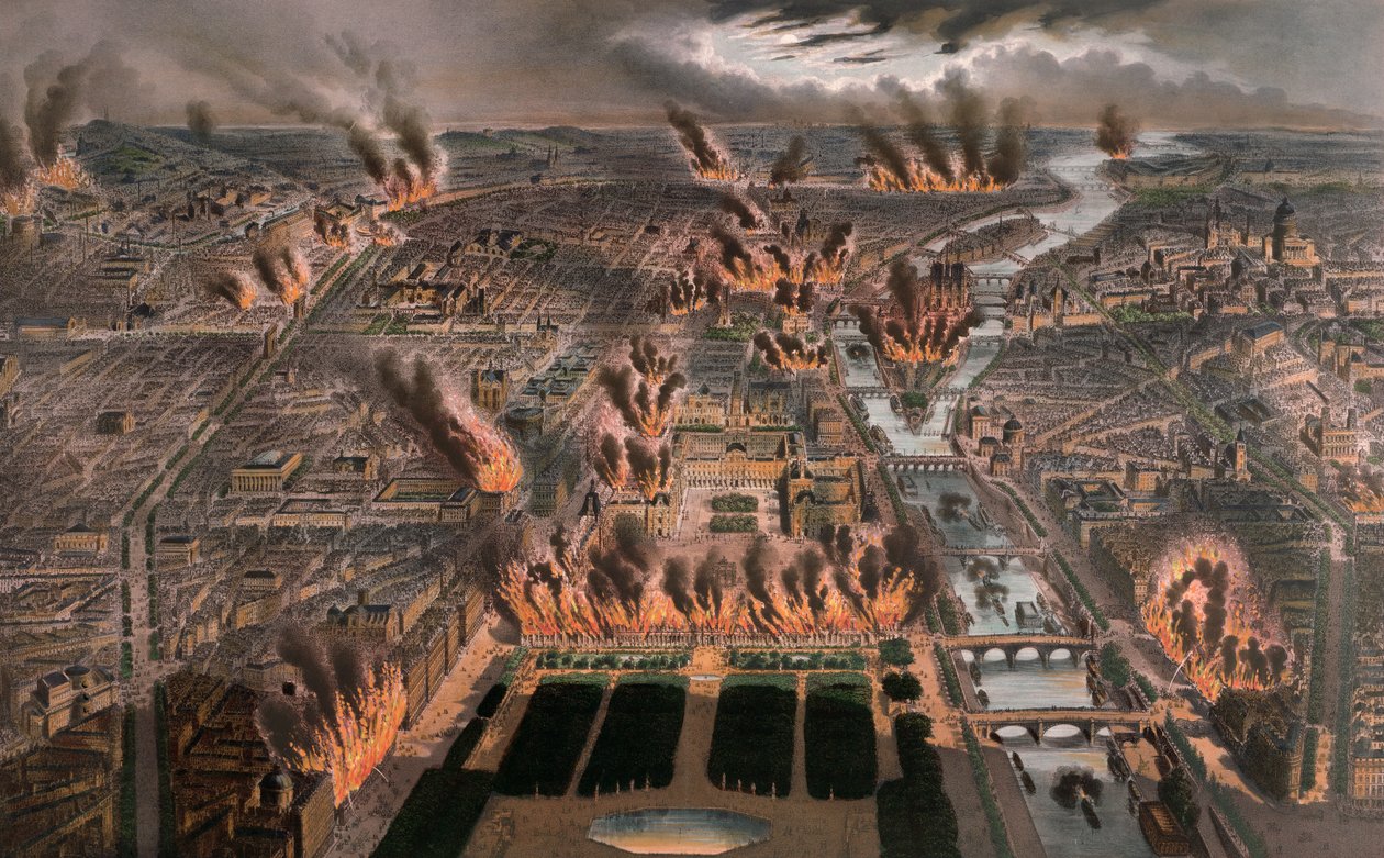 Branner i Paris, 24.–25. mai 1871 av Michel Charles Fichot