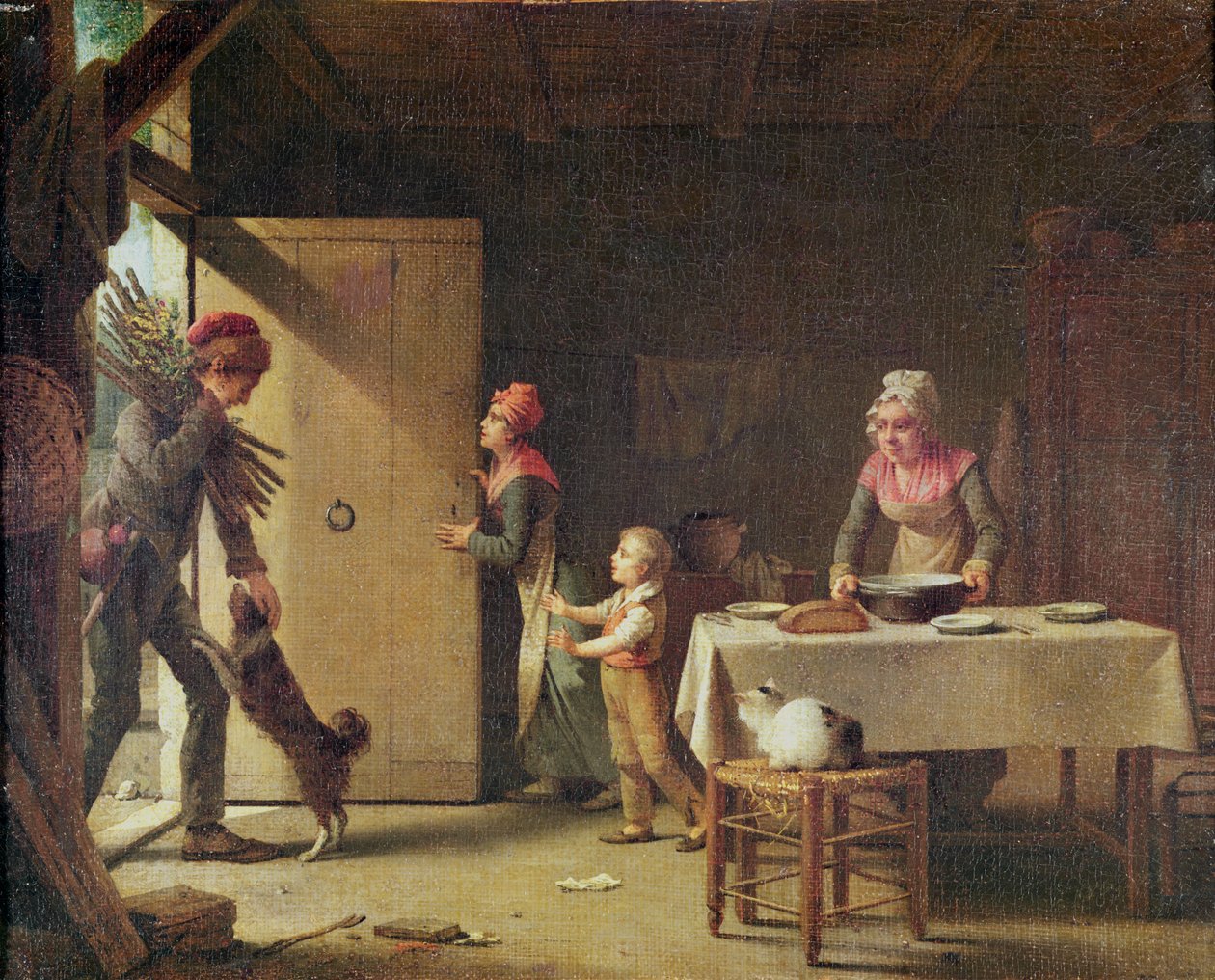 Den rustikke familien, 1815 av Michel Martin Drolling