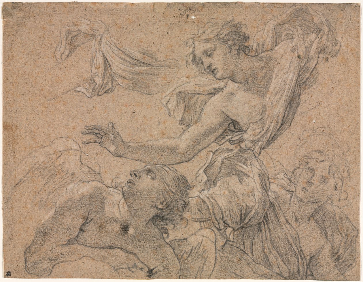 Studier av Angels recto, 1655-1660. av Michel Dorigny