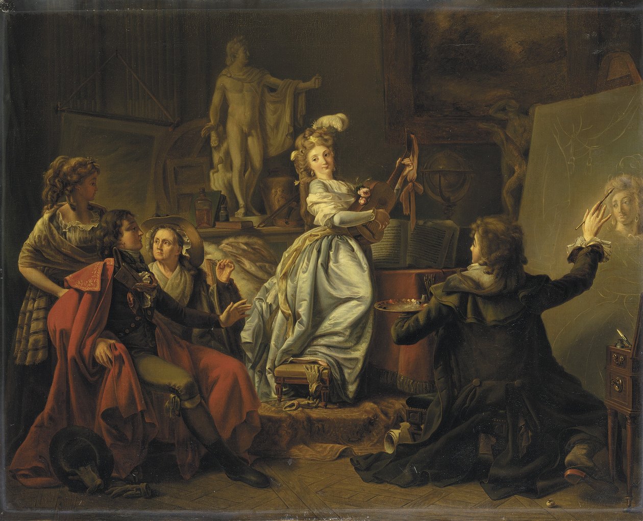I kunstnerens studio, ca. 1792-95 av Michel Garnier