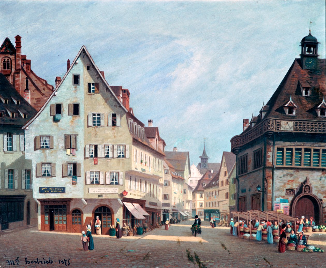 Frukttorget, Colmar, 1875 av Michel Hertrich