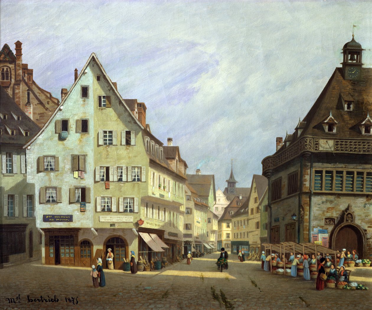 Place du Marche-aux-Fruits, Colmar, 1875 av Michel Hertrich