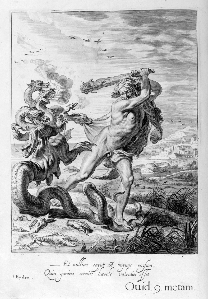 Hercules and the Hydra, 1655 av Michel de Marolles