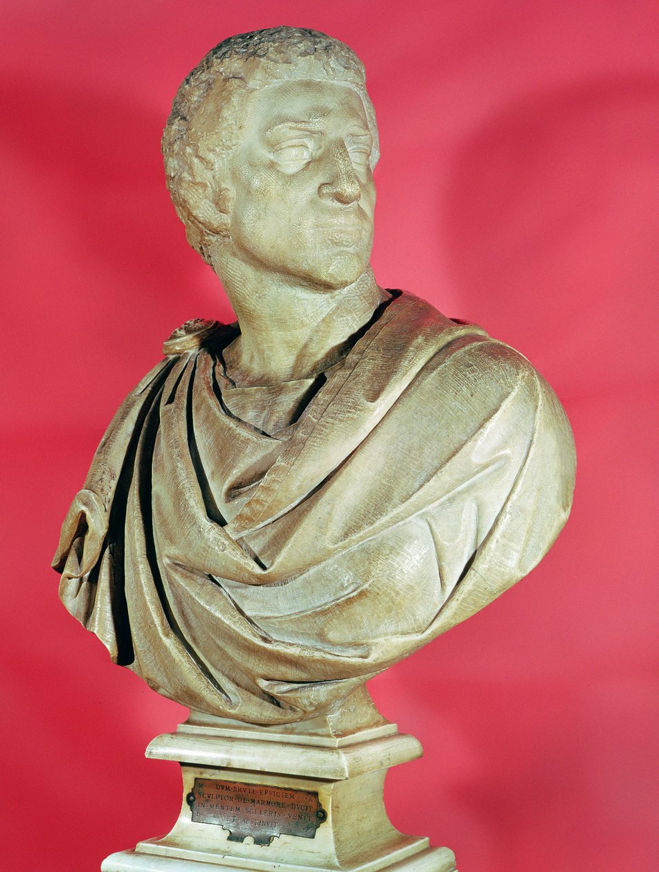 Byste av Brutus (85-42 f.Kr.) ca. 1540 (marmor) av Michelangelo Buonarroti