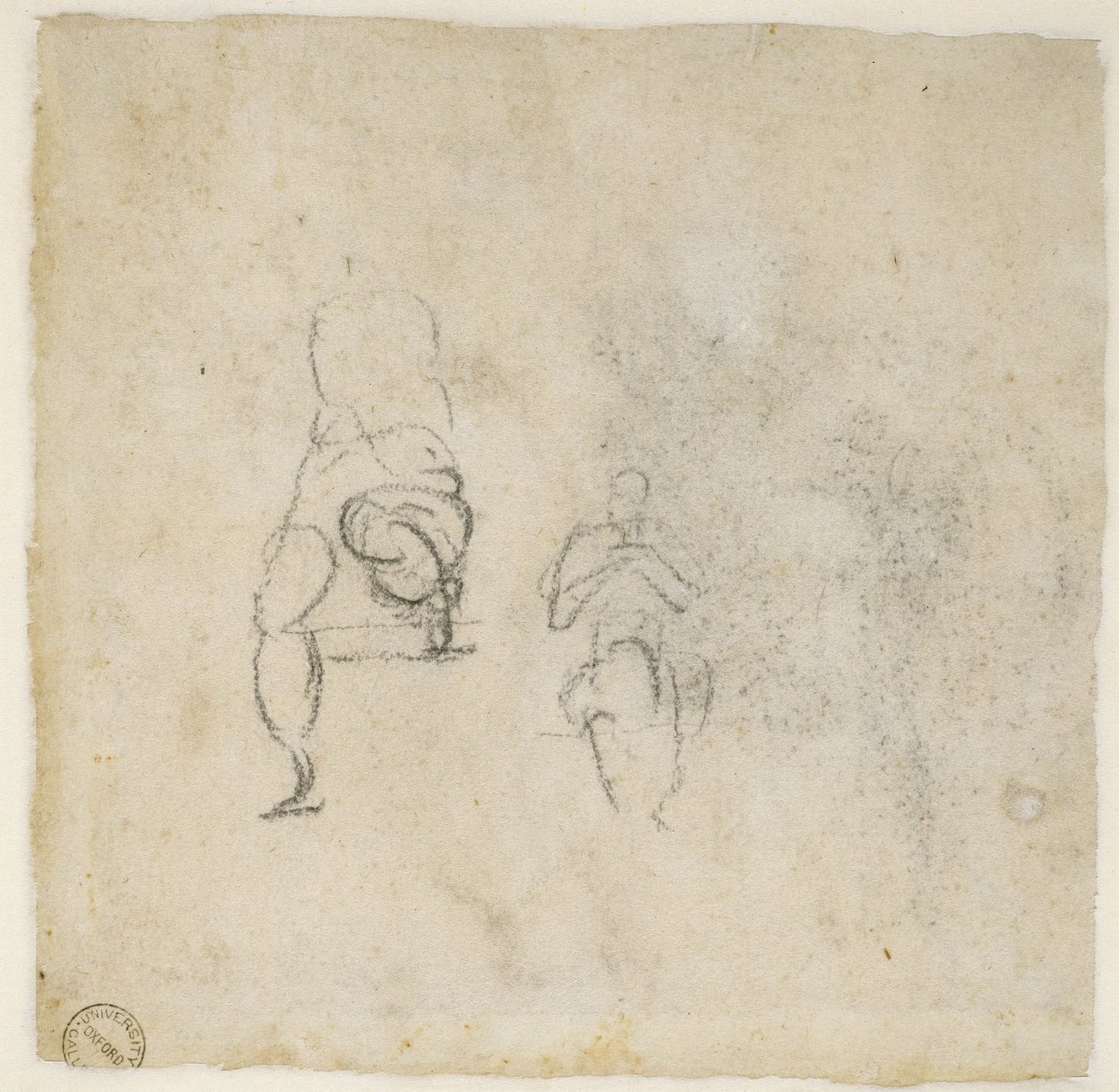 Figurstudier, ca. 1511 (svart kritt på papir) av Michelangelo Buonarroti
