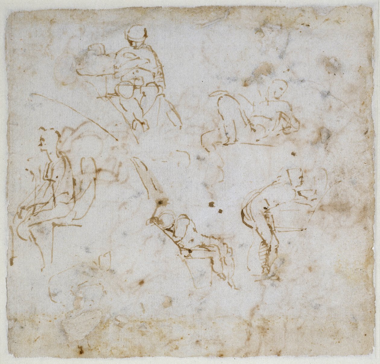 Figurstudie, ca. 1511 av Michelangelo Buonarroti