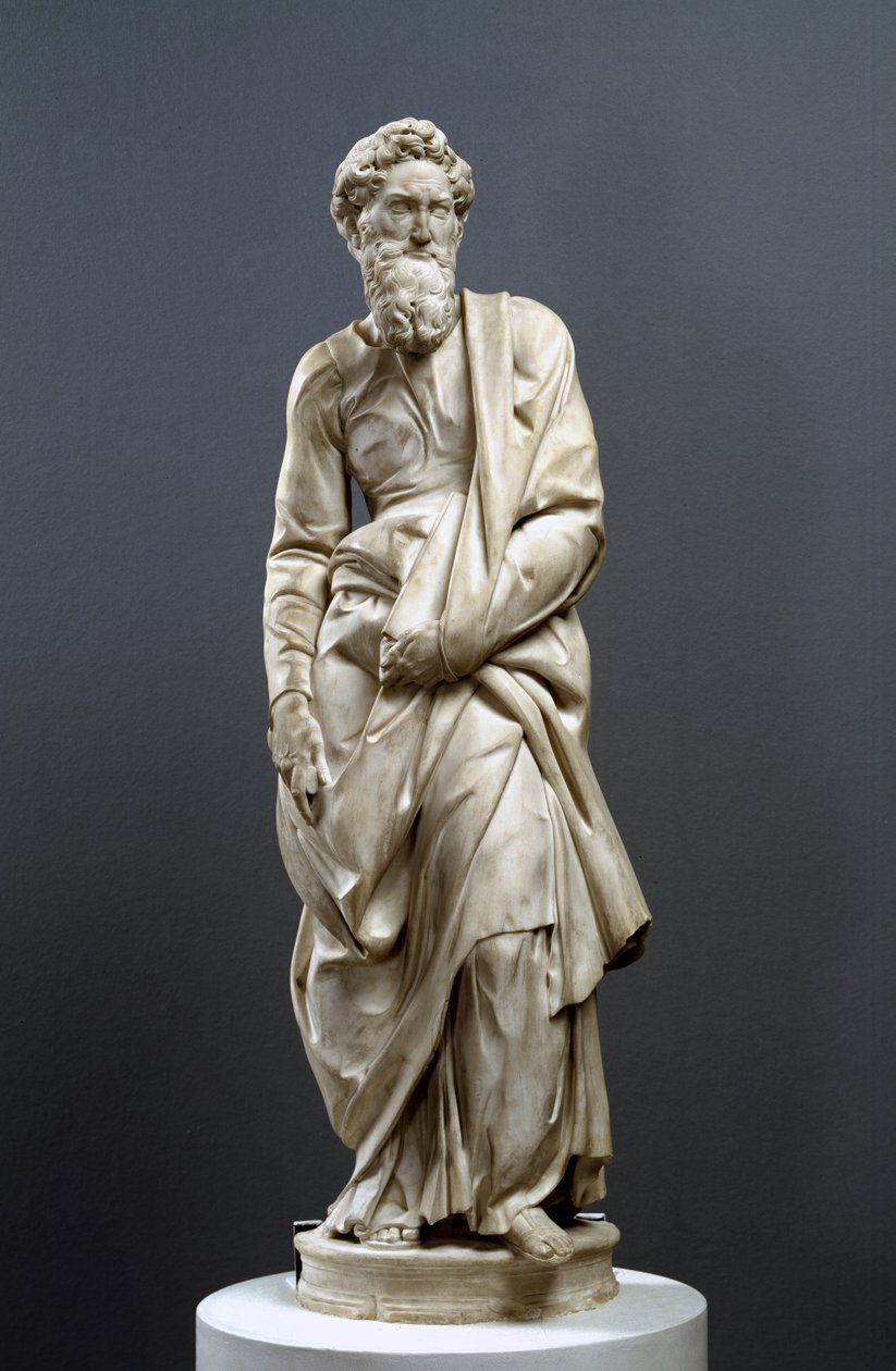 Saint Paul, fra Piccolomini-alteret, 1501-4 (marmor) (se 134171 og 134172) av Michelangelo Buonarroti