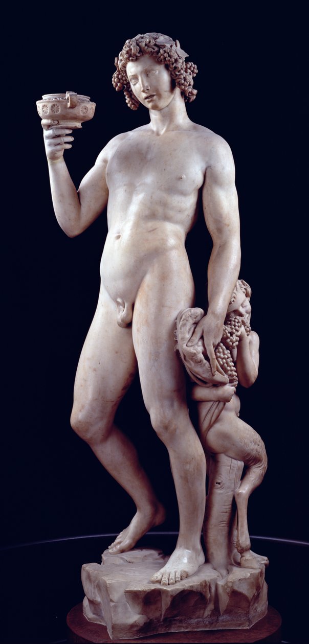 The Drunkenness of Bacchus, 1496-97 (marmor) av Michelangelo Buonarroti