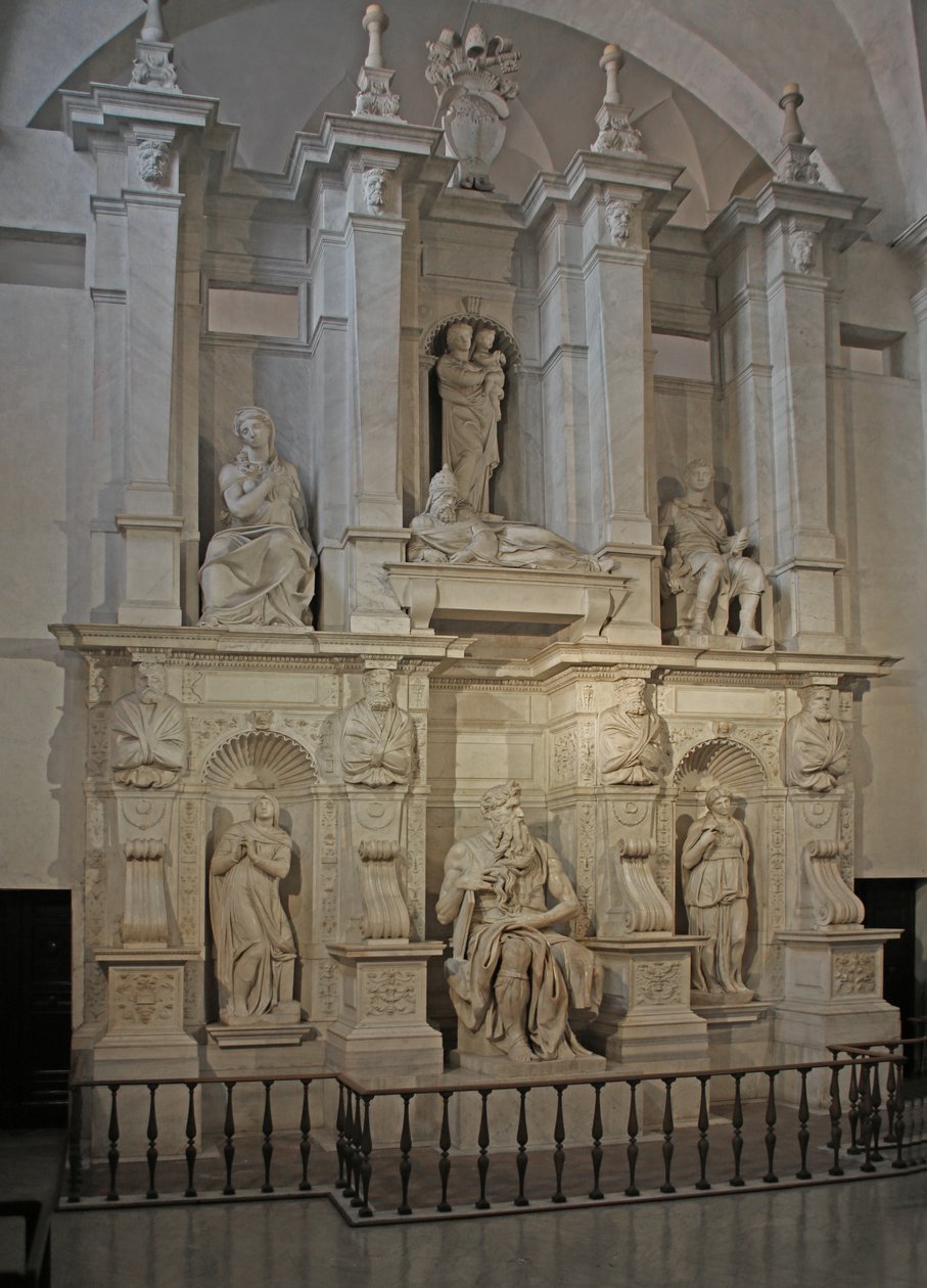Tomb of Julius II, 1515 (marble) av Michelangelo Buonarroti