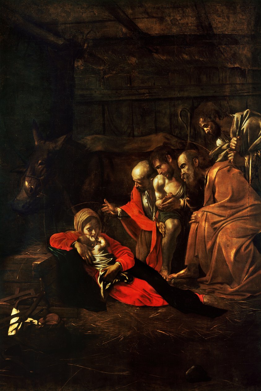 Tilbedelse av hyrdene av Michelangelo Merisi Caravaggio