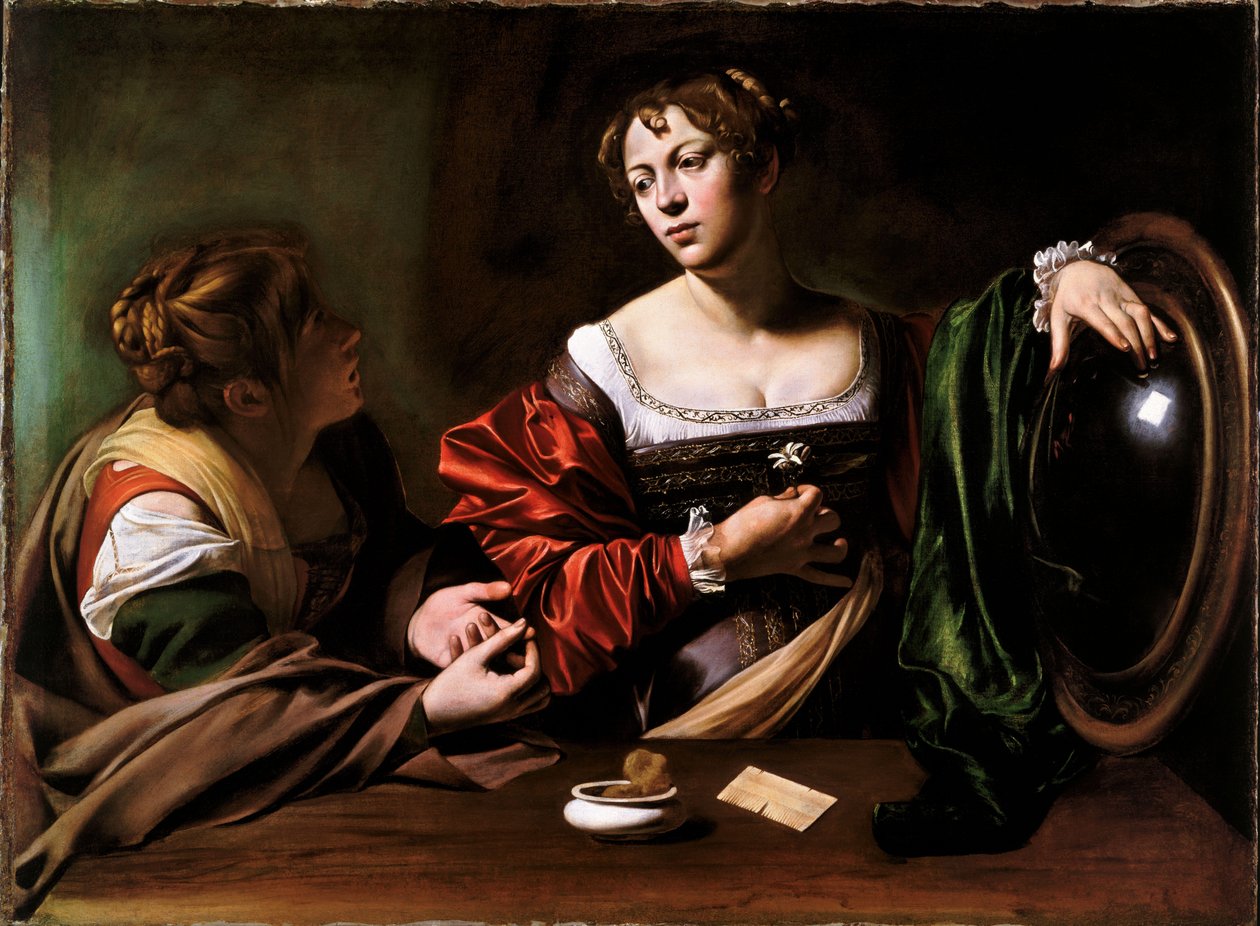 Martha og Maria Magdalene av Michelangelo Merisi Caravaggio