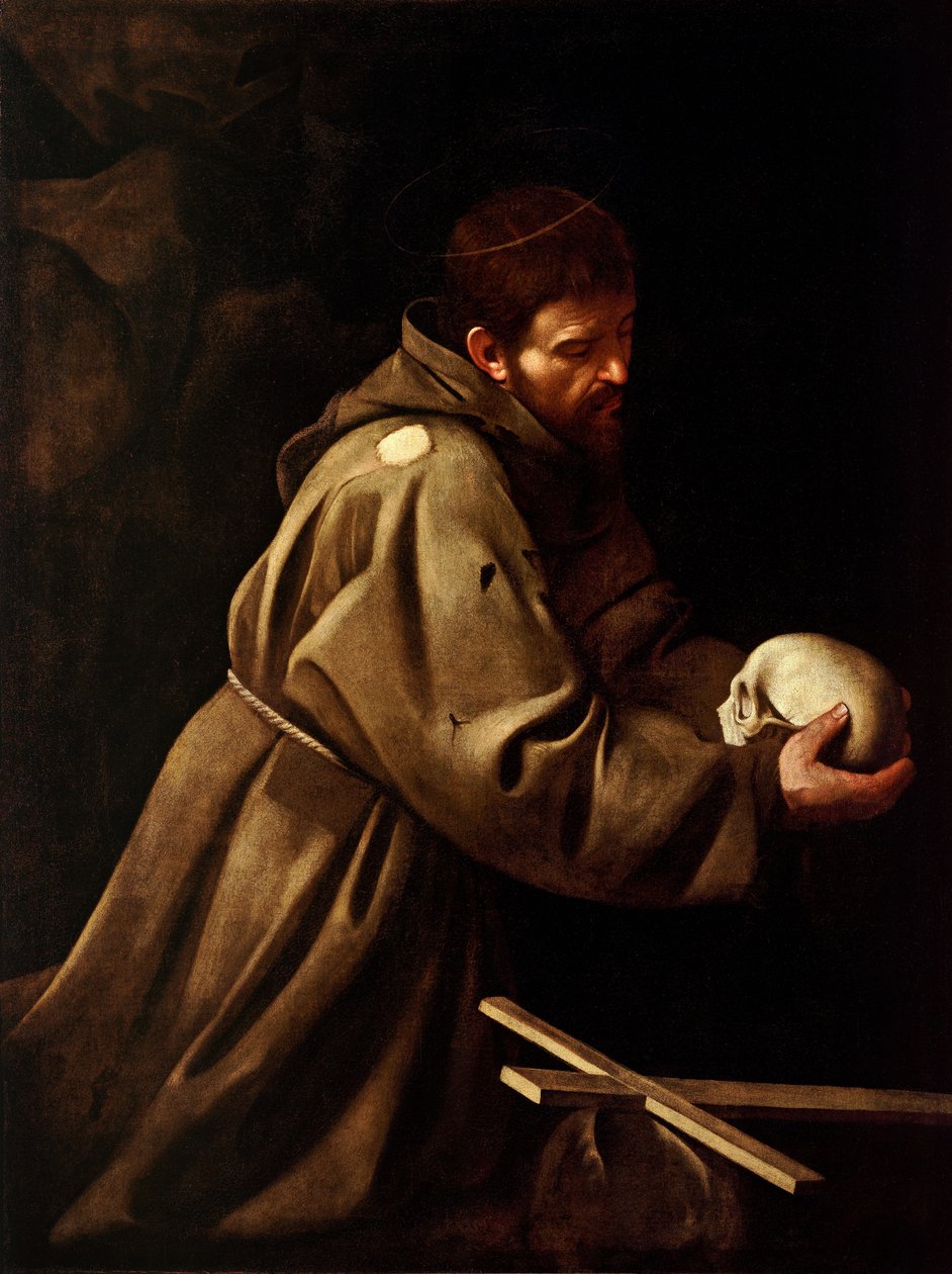 Den hellige Frans i bønn av Michelangelo Merisi Caravaggio
