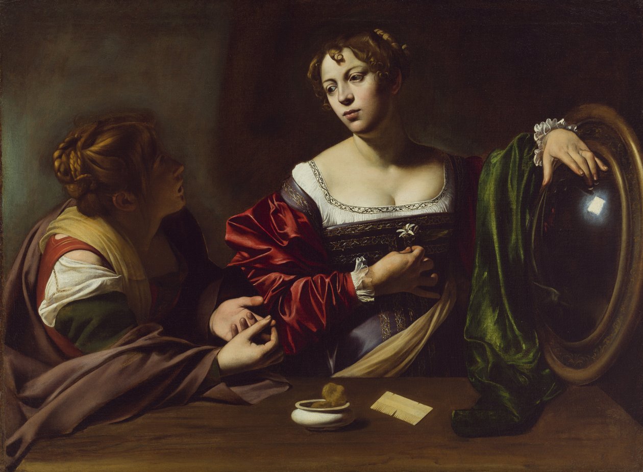 The Conversion of the Magdalene, ca. 1598 (olje og tempera på lerret) av Michelangelo Merisi Caravaggio