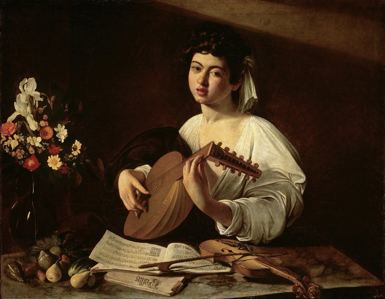 Lutespilleren, ca. 1595 av Michelangelo Merisi Caravaggio