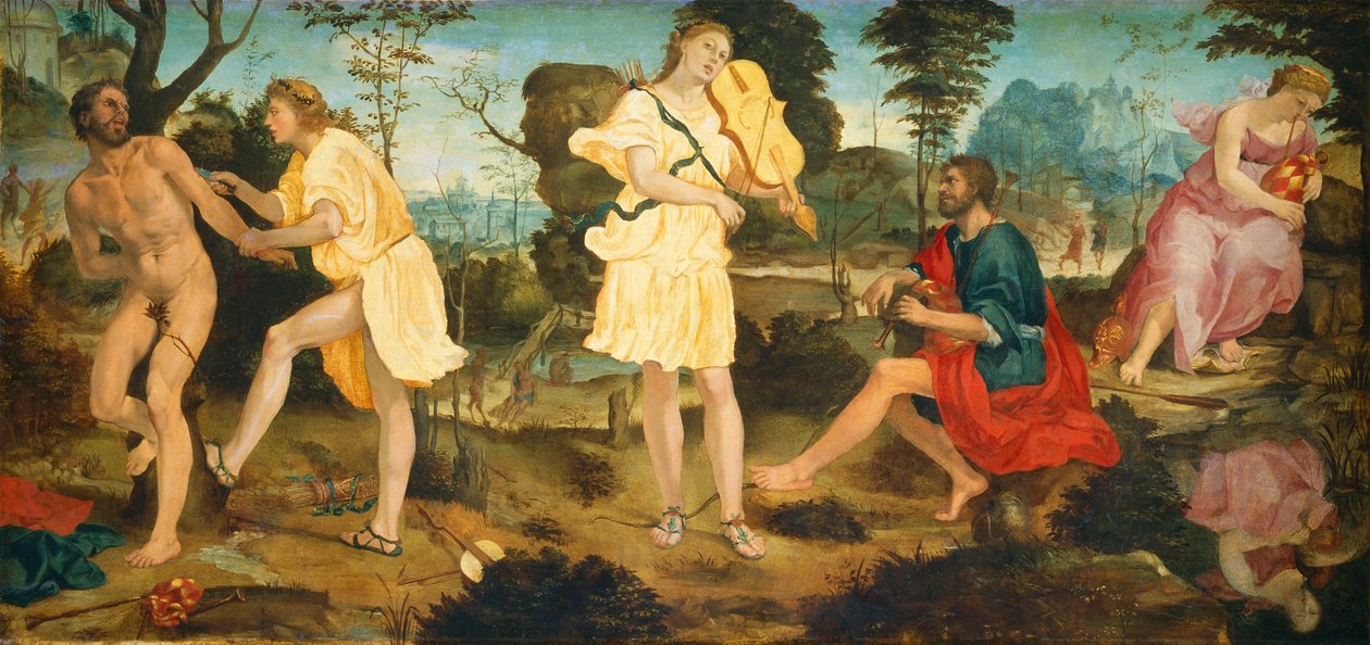 Apollo og Marsyas, ca. 1540. av Michelangelo Anselmi