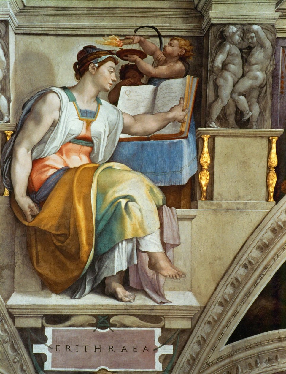 Erythraean Sibyll av Michelangelo Buonarroti