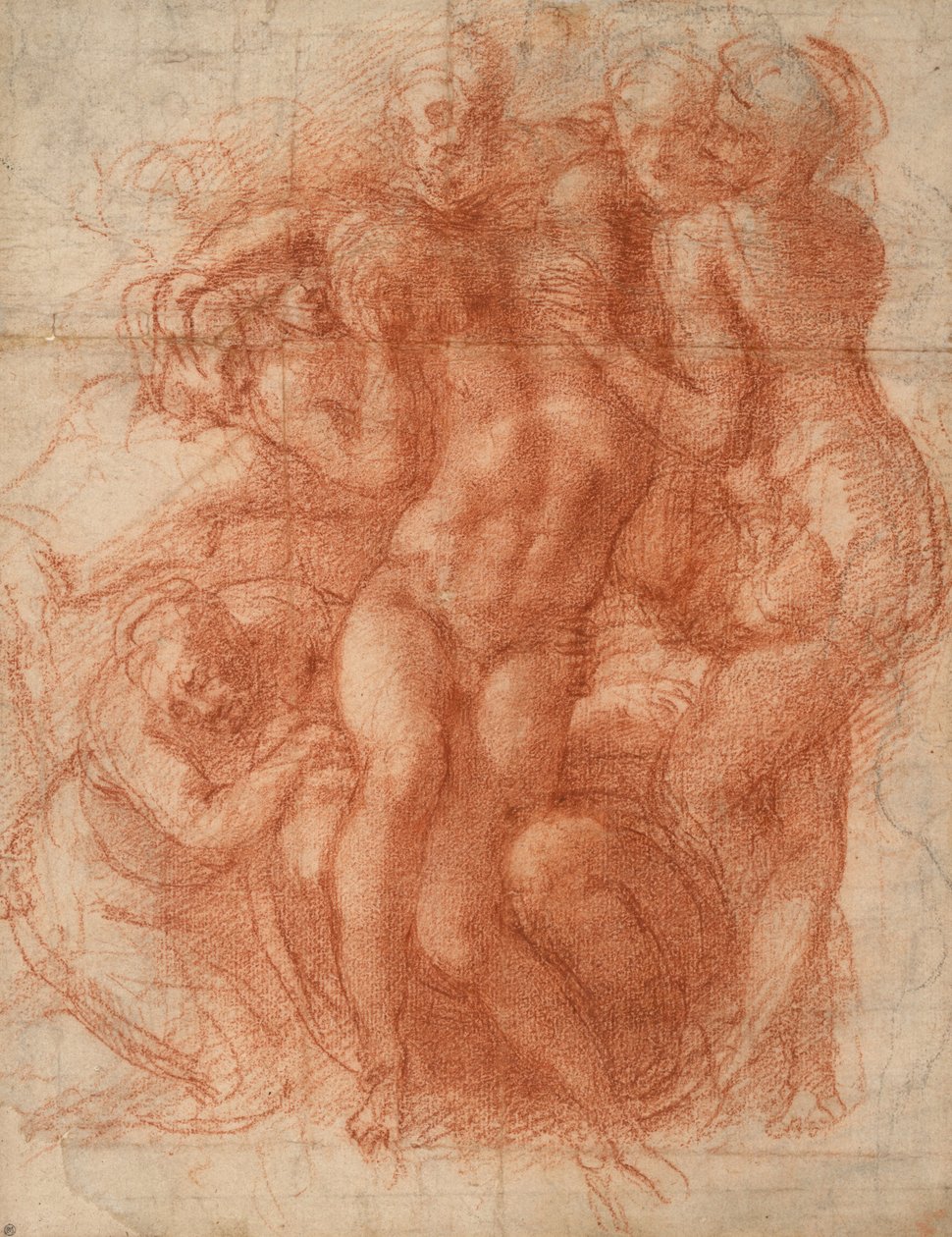 Klagesang, ca. 1530 (rødt kritt) av Michelangelo Buonarroti
