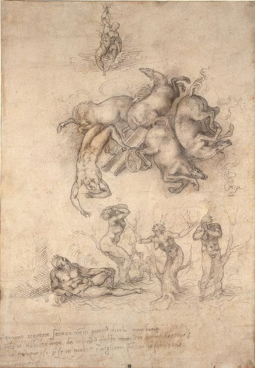 Phaetons fall av Michelangelo Buonarroti