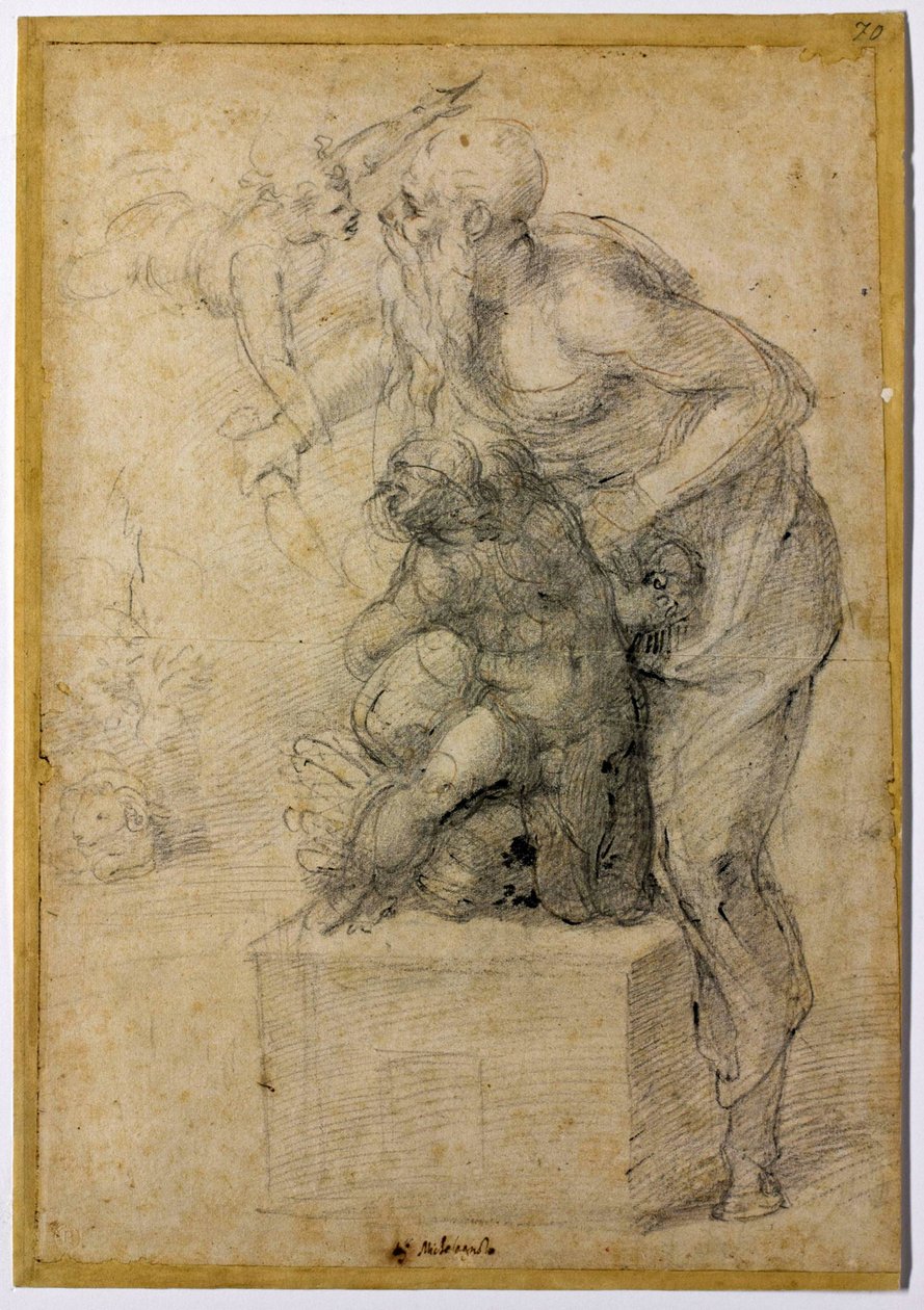 The Sacrifice of Isaac, ca. 1535 av Michelangelo Buonarroti