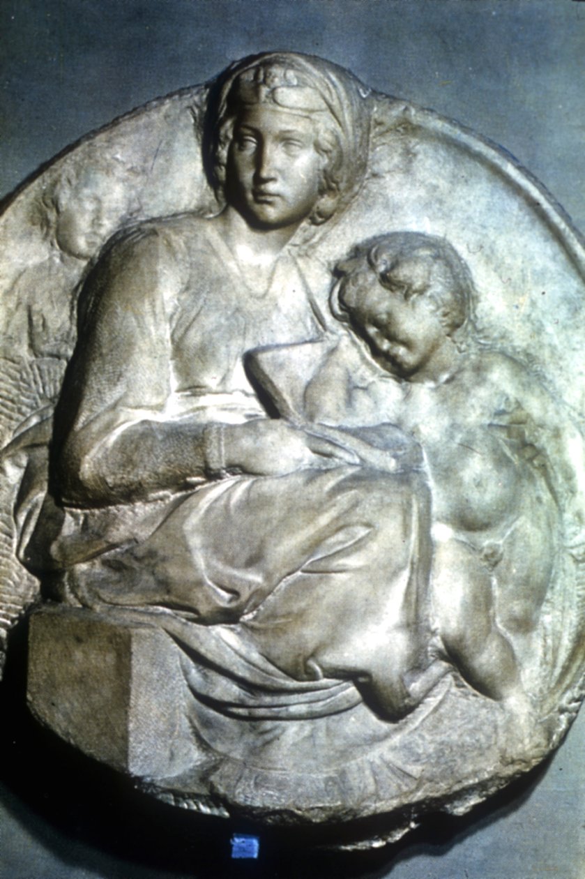 Jomfru og barn, 1504-1505 av Michelangelo Buonarroti