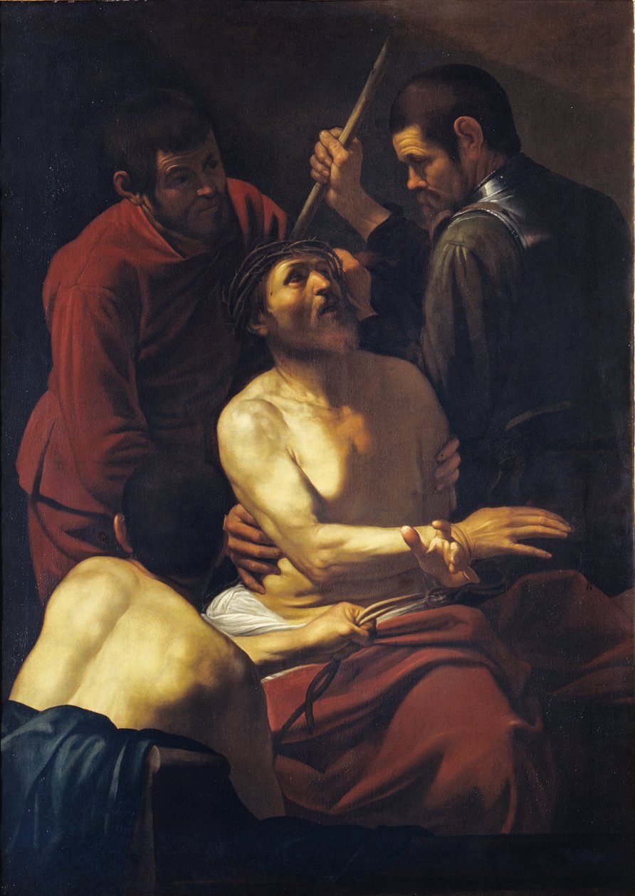 Kristus kronet med torner, ca. 1605. av Michelangelo Caravaggio