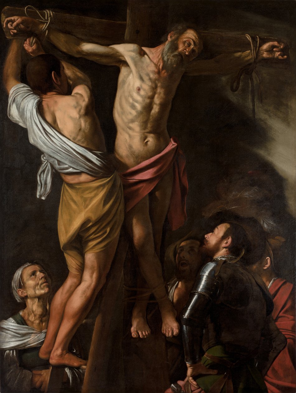 Korsfestelsen av Saint Andrew, 1600-tallet. av Michelangelo Caravaggio