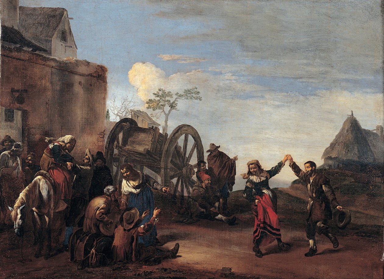Bambocciata barnslighet, første tredjedel av 1600-tallet. av Michelangelo Cerquozzi