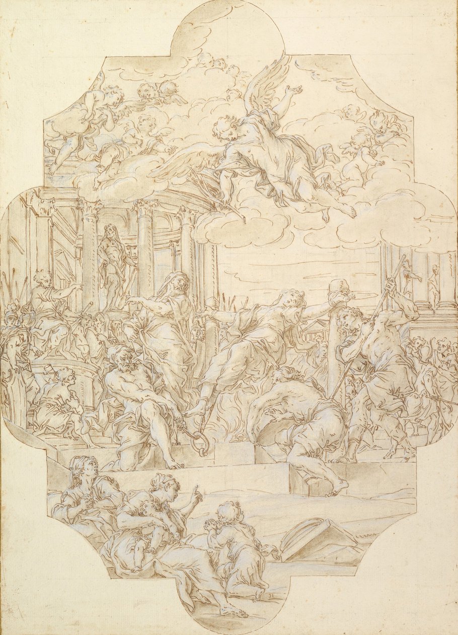 Martyrdommen til Saint Anastasia, 1721. av Michelangelo Cerruti