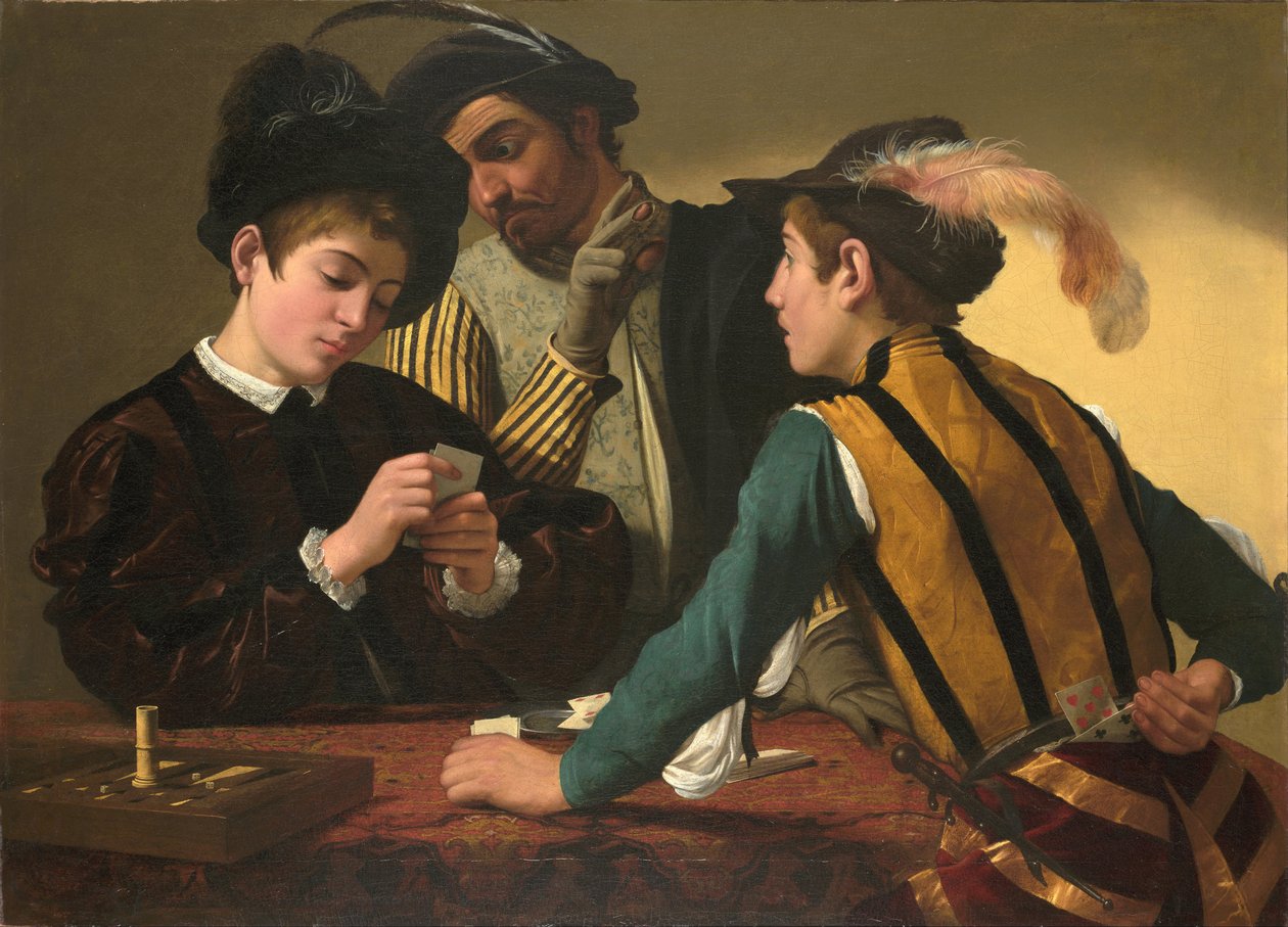 The Cardsharps av Michelangelo Merisi Caravaggio