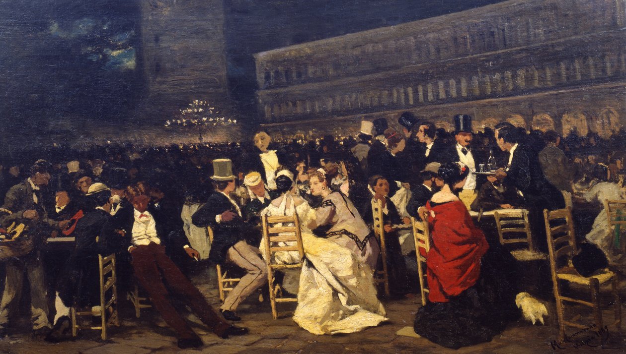 Piazza San Marco, 1869 av Michele Cammarano