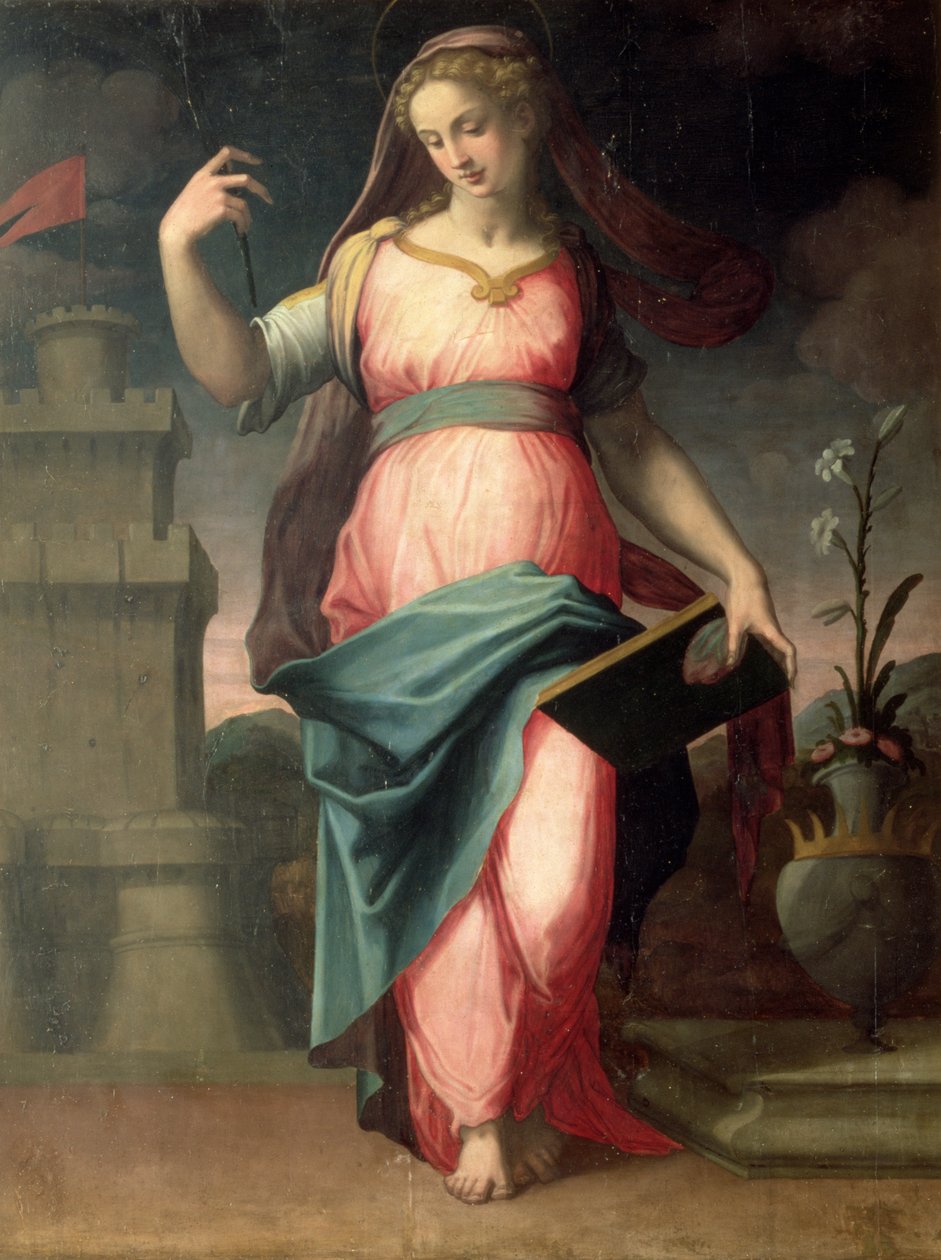 St. Barbara av Michele di Ridolfo Tosini