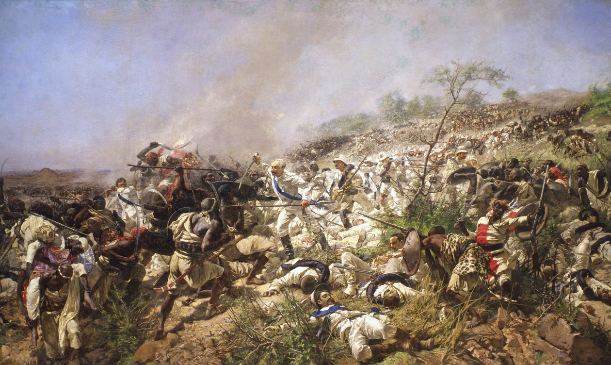 Slaget ved Dogali, 1896 av Michele Cammarano