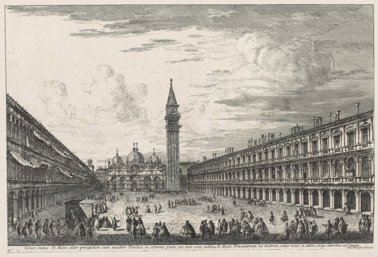 Utsikt over Venezia: Piazza SAN. Marco, 1741. av Michele Marieschi
