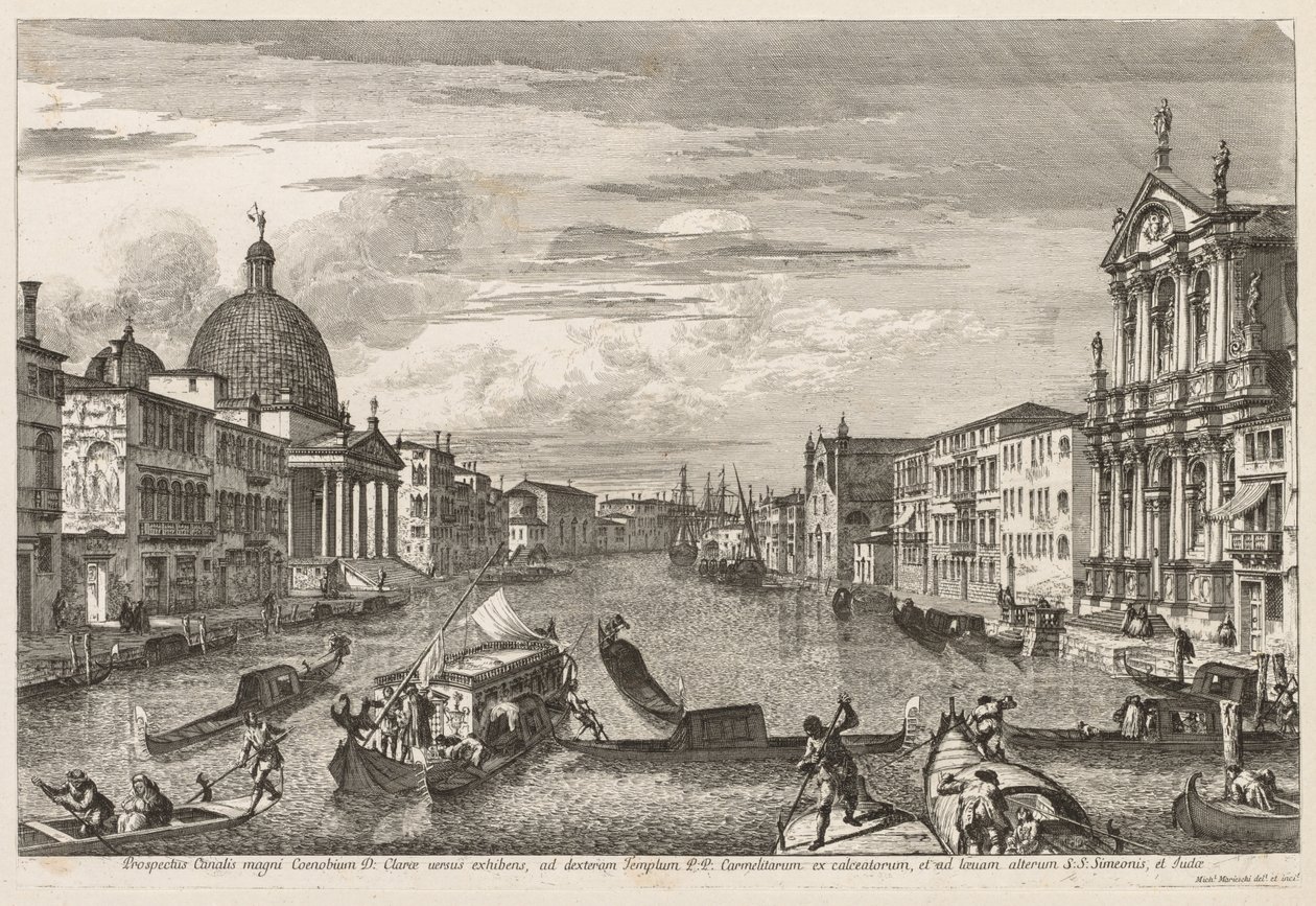 Utsikt over Venezia: Santa Chiara, 1741. av Michele Marieschi