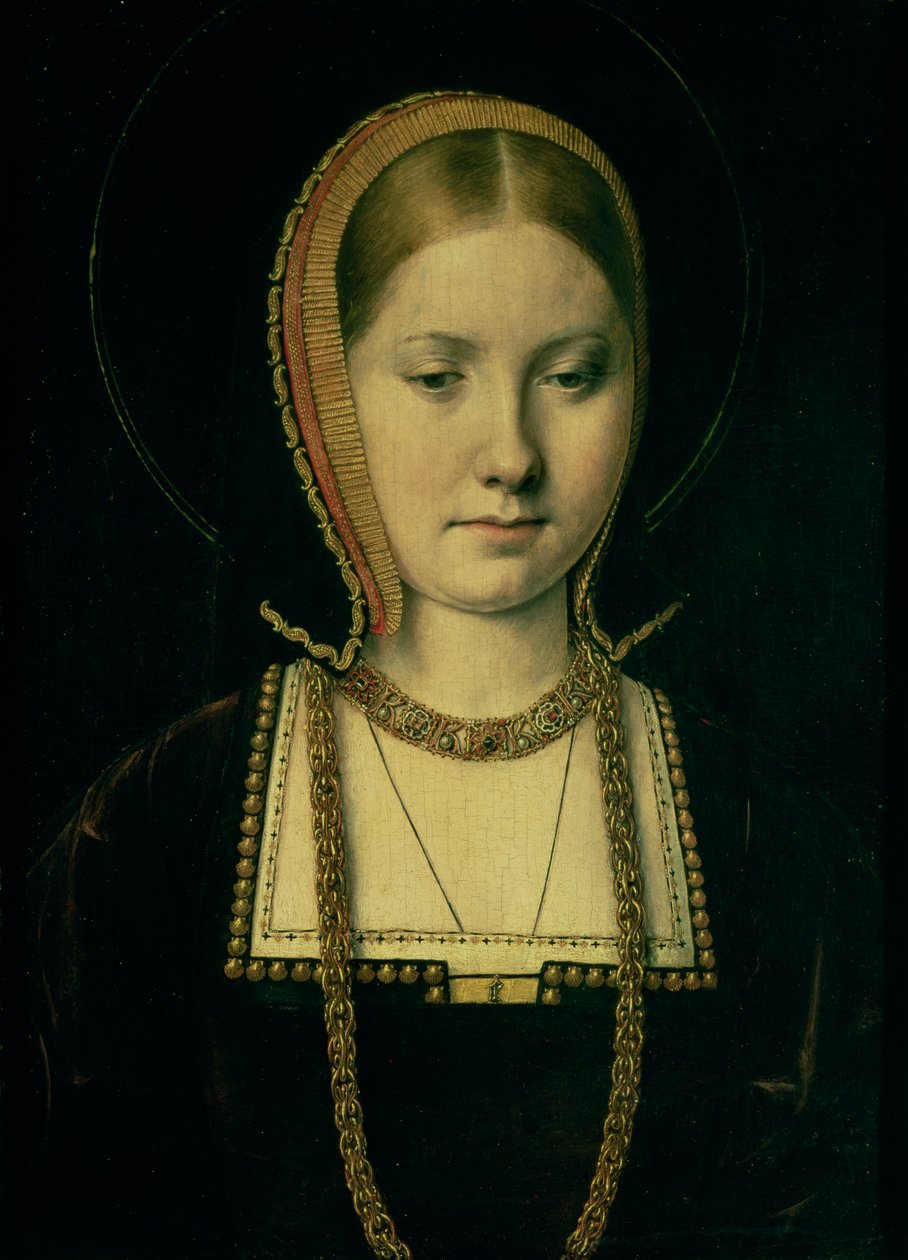 Portrett av en kvinne, muligens Katarina av Aragon (1485-1536), ca. 15034 av Michiel Sittow