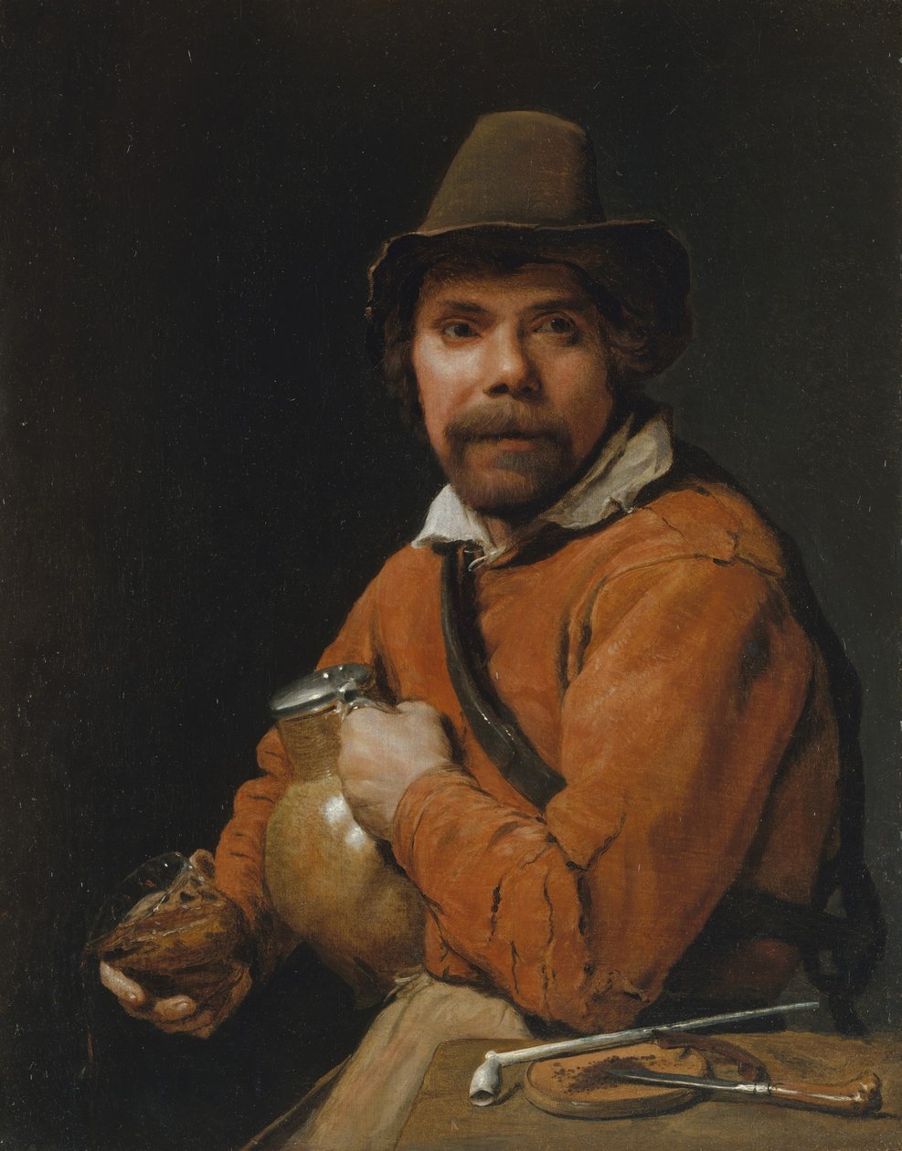 Mann som holder en kanne, ca. 1660. av Michiel Sweerts