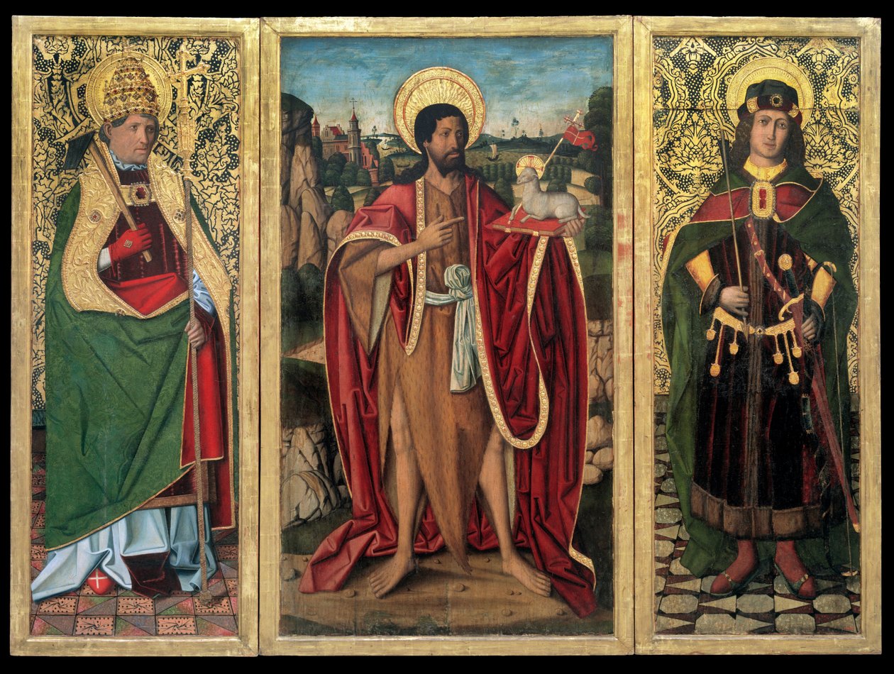 Johannes døperen, Saint Fabian og Saint Sebastian av Miguel Ximénez