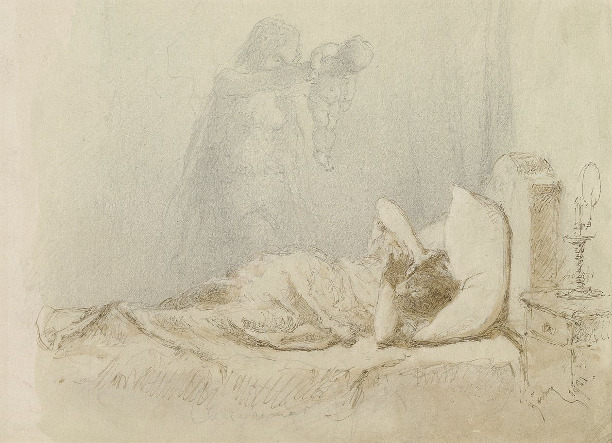 Mareritt; Cauchemar, 1901 av Mihaly von Zichy
