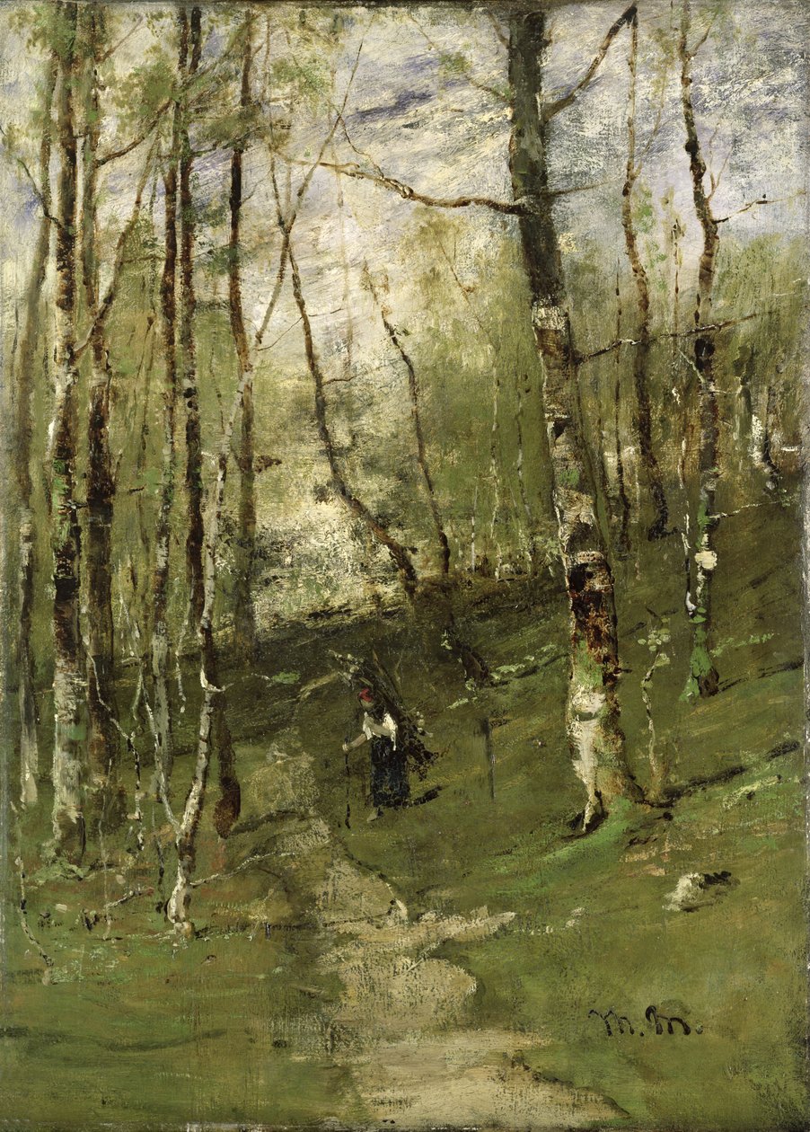 I Barbizon-skogen i 1875 av Mihály Munkácsy