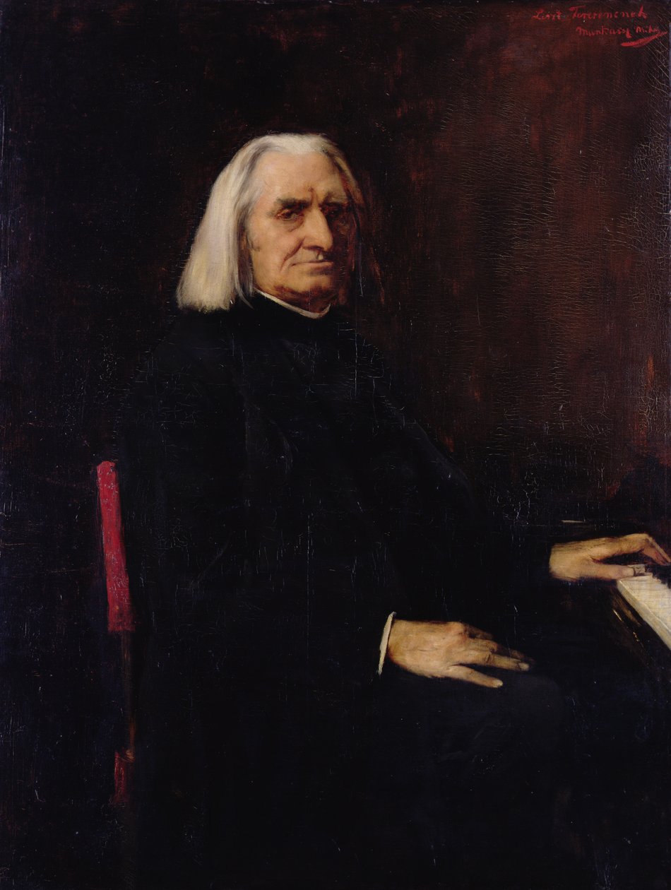 Portrett av Franz Liszt (1811-86) 1886 av Mihály Munkácsy