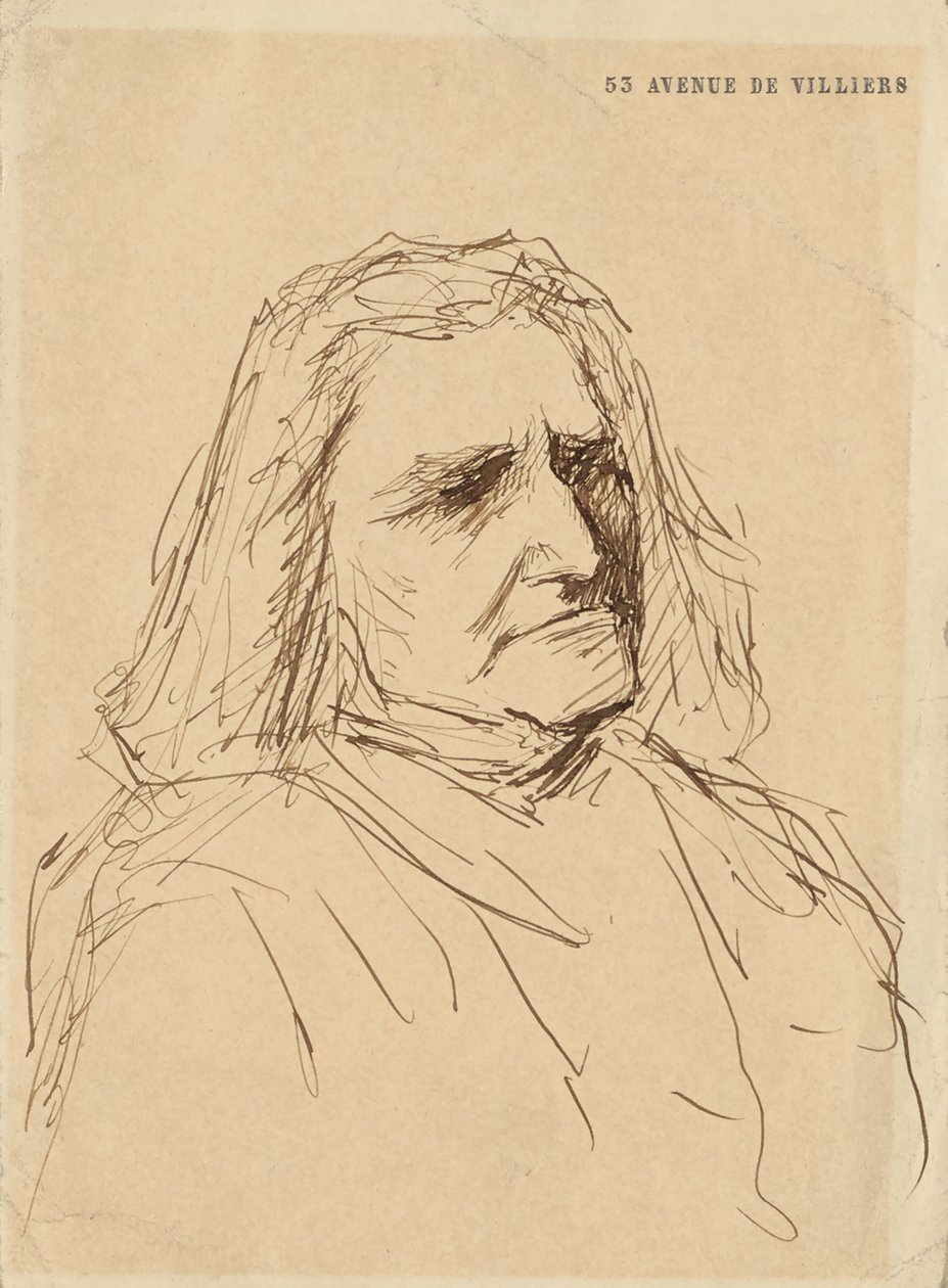 Portrett av Franz Liszt 1811-1886, 1880-årene. av Mihály Munkácsy