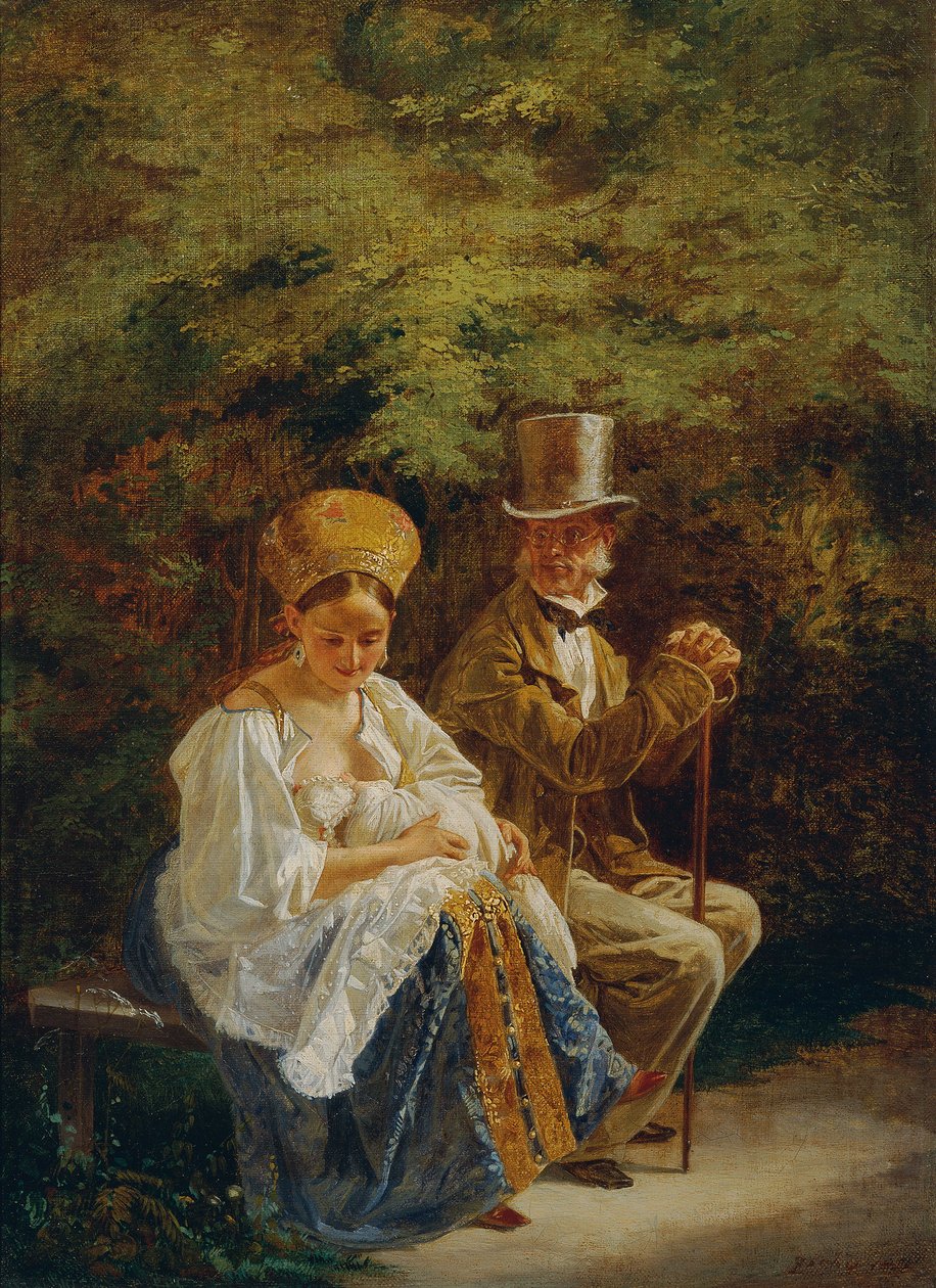 Den gamle ungkaren, 1847-1849. av Mihály Zichy