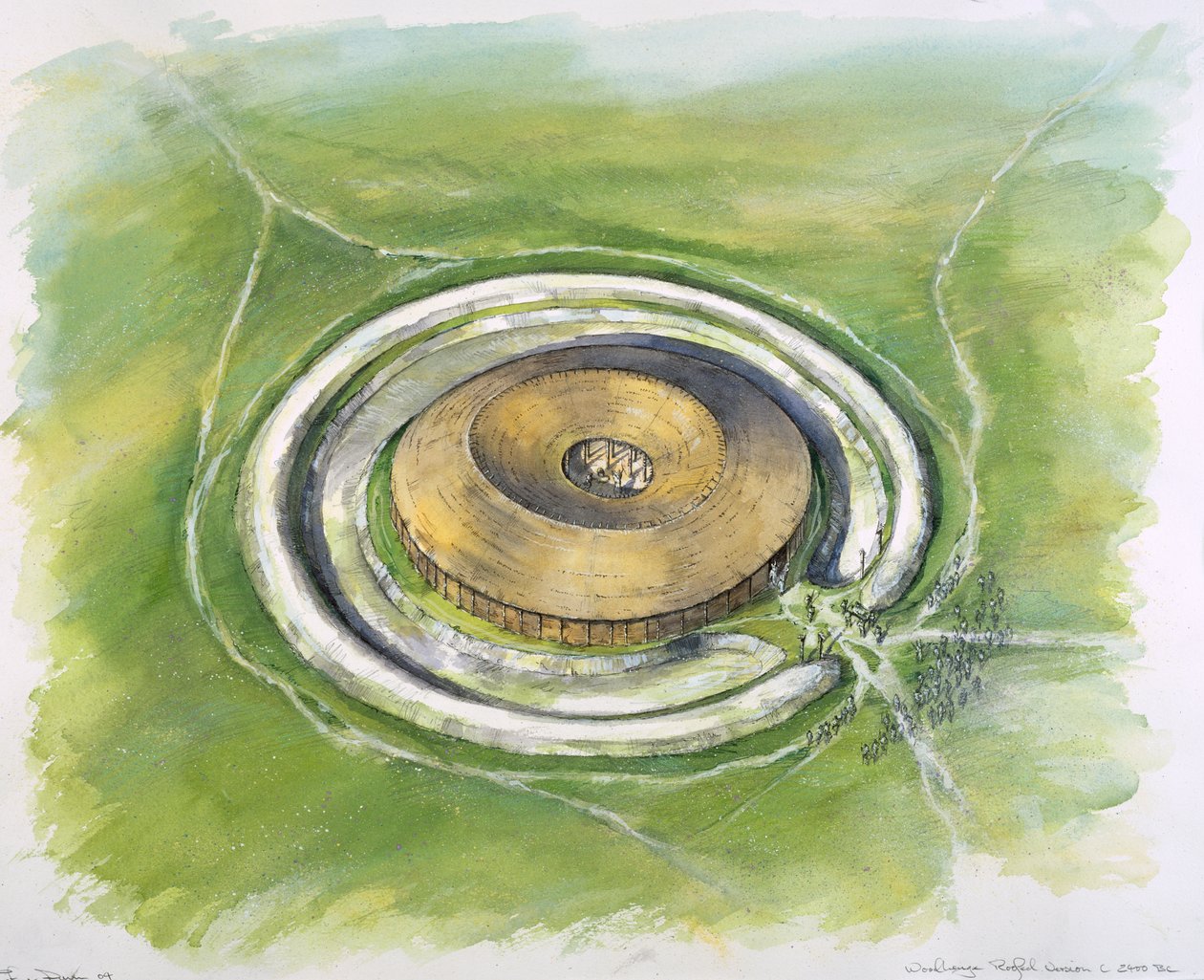 Woodhenge, c25. århundre f.Kr., c1990-2010 av Mike Seaforth