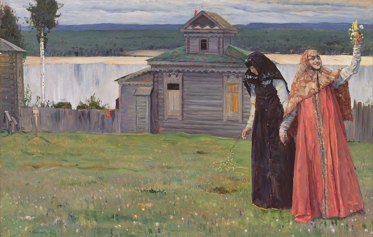 I et bortgjemt kloster, 1915 av Mikhail Vasilievich Nesterov