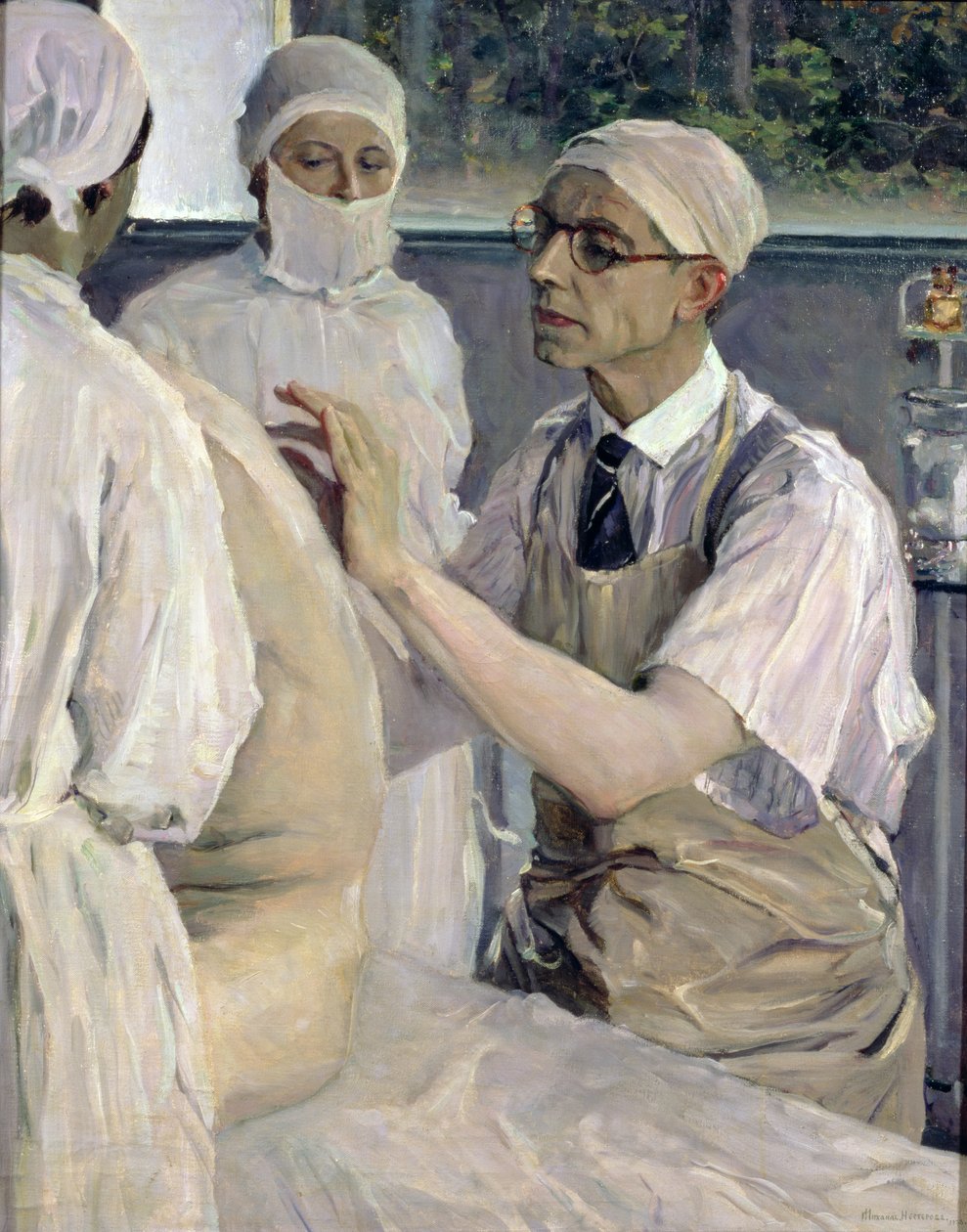 Portrett av kirurgen Sergei Sergeevich Yudin (1891-1954) 1933 av Mikhail Vasilievich Nesterov