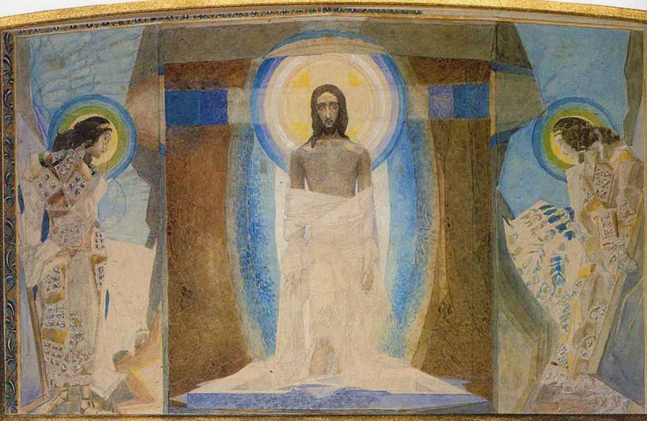 The Resurrection Triptych, 1887 av Mikhail Aleksandrovich Vrubel