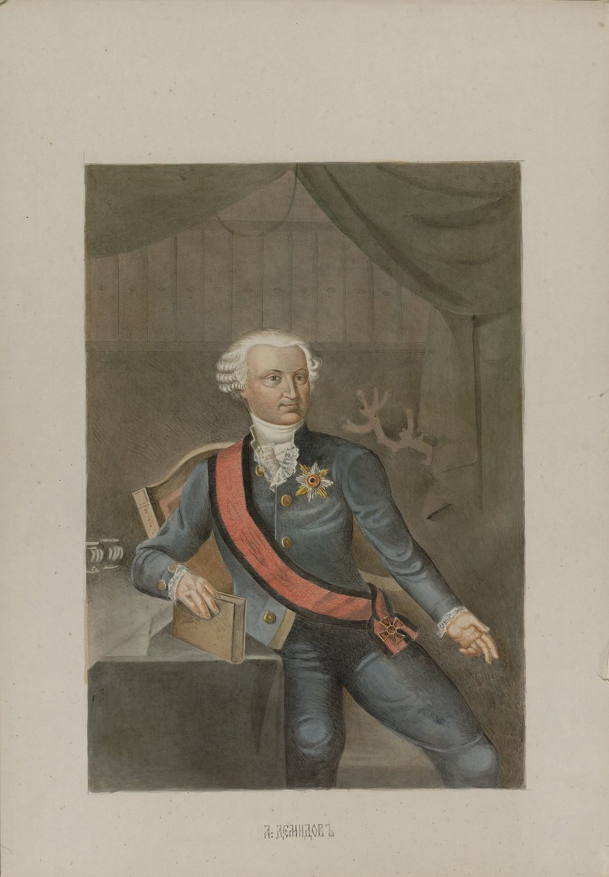 Alexander Grigorievich Demidov 1737-1803, 1862. av Mikhail Stepanovich Znamensky